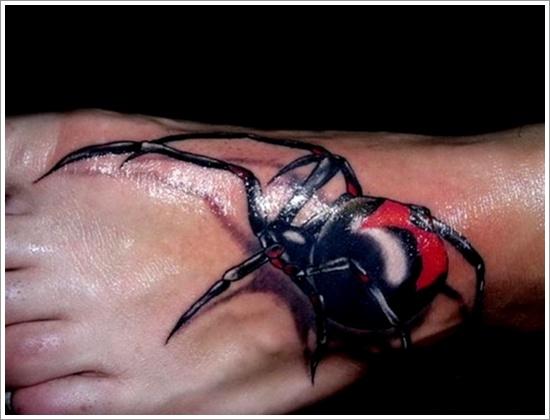 Attractive spider tattoo design, idea 23