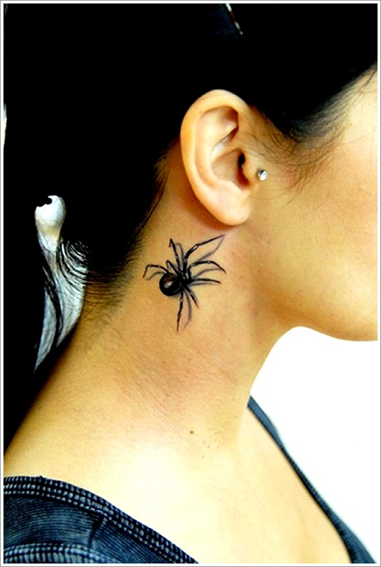 Attractive spider tattoo design, idea 6