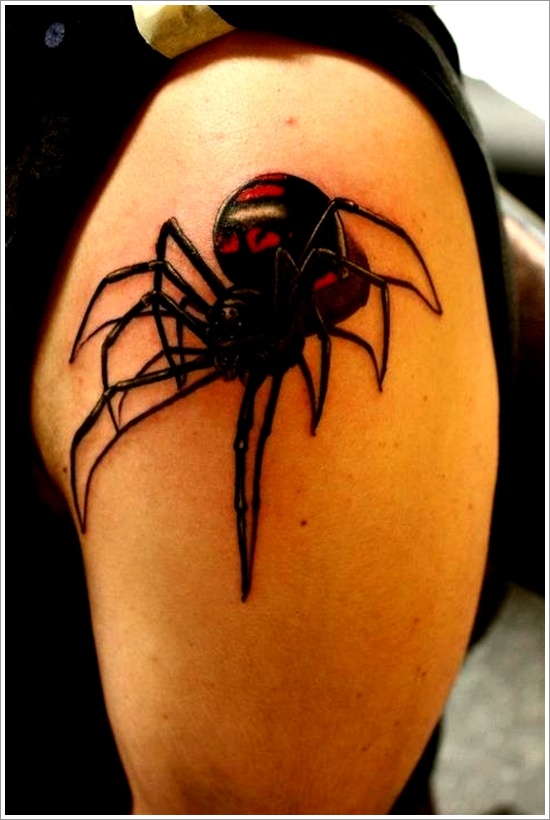 Attractive spider tattoo design, idea 10