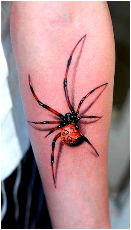 Attractive spider tattoo design, idea 9