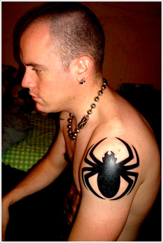 Attractive spider tattoo design, idea 20