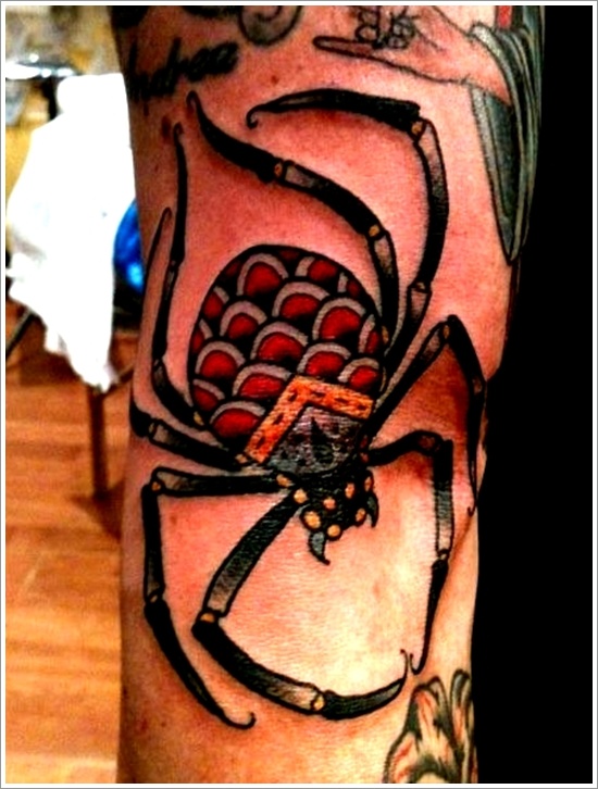 Attractive spider tattoo design, idea 33
