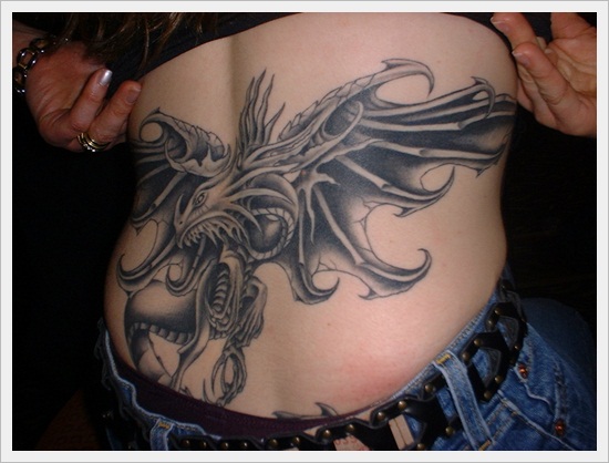 Tribal back tattoos design, idea 27