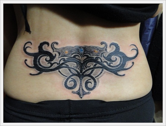 Tribal back tattoos design, idea 20