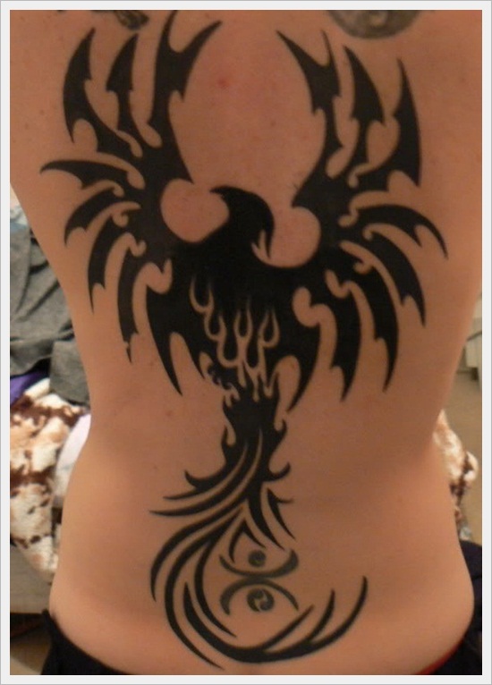 Tribal back tattoos design, idea 9
