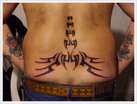Tribal back tattoos design, idea 40