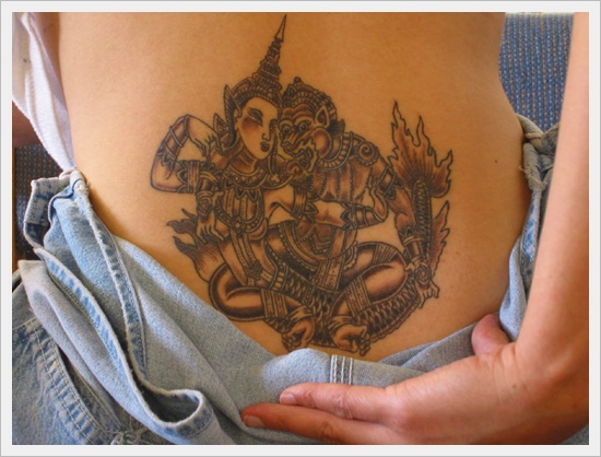 Tribal back tattoos design, idea 4