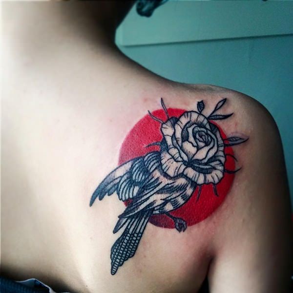 Bird tattoo design, idea 7