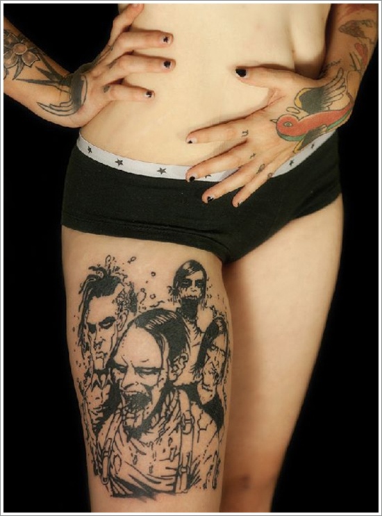 Zombie tattoos design, idea 2