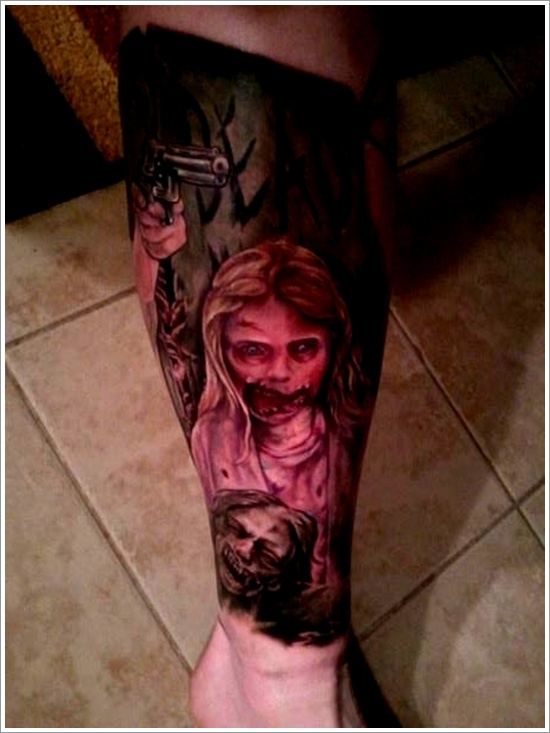 Zombie tattoos design, idea 30