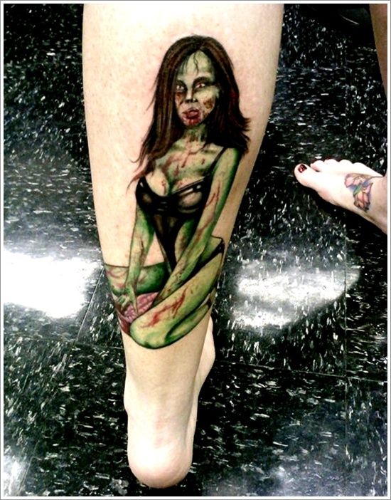 Zombie tattoos design, idea 12