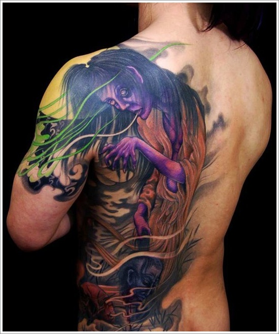 Zombie tattoos design, idea 4