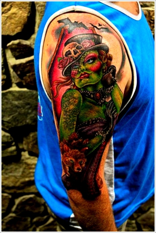 Zombie tattoos design, idea 13