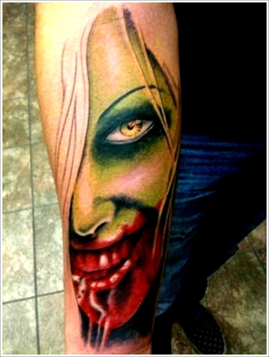 Zombie tattoos design, idea 23