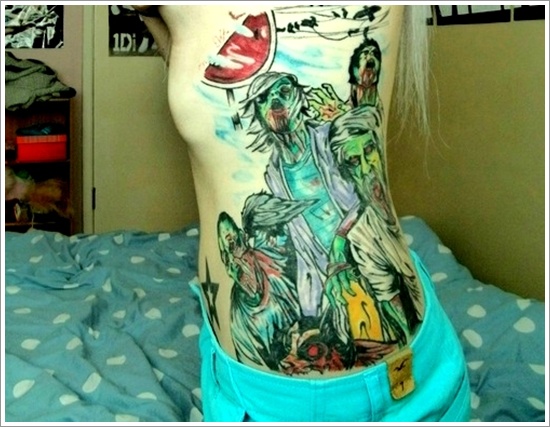 Zombie tattoos design, idea 10