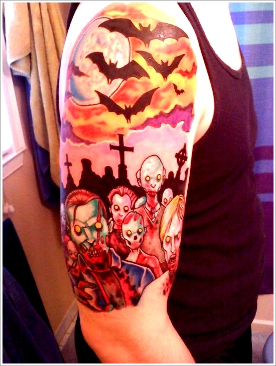 Zombie tattoos design, idea 21