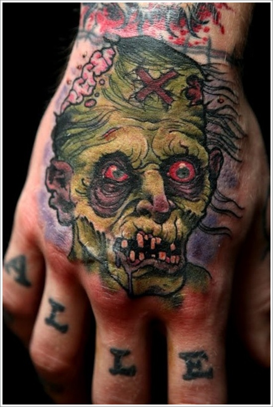 Zombie tattoos design, idea 7