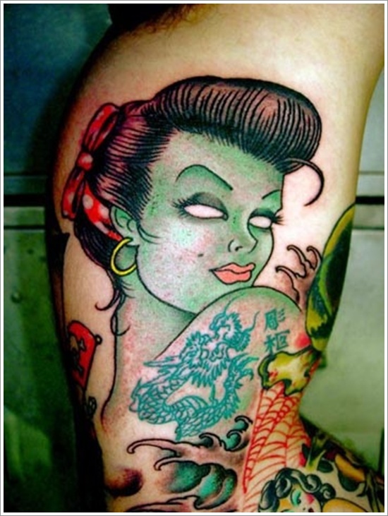 Zombie tattoos design, idea 26