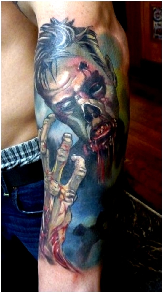 Zombie tattoos design, idea 39