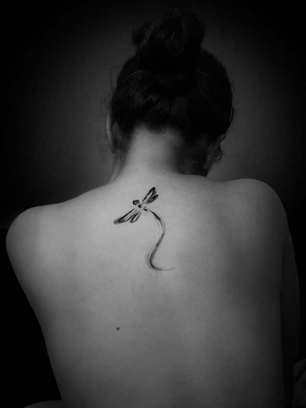 Cute and sexy dragonfly tattoo design, idea 37