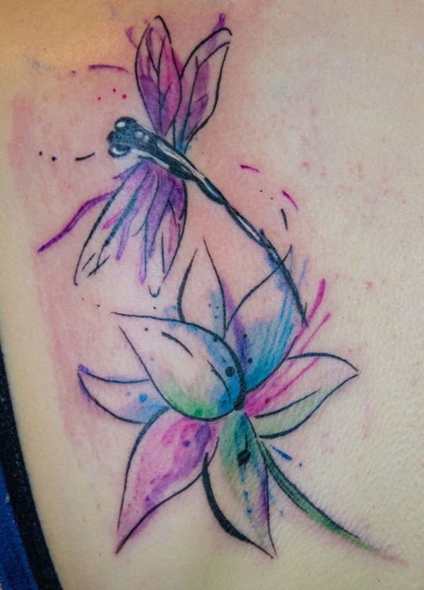 Cute and sexy dragonfly tattoo design, idea 50