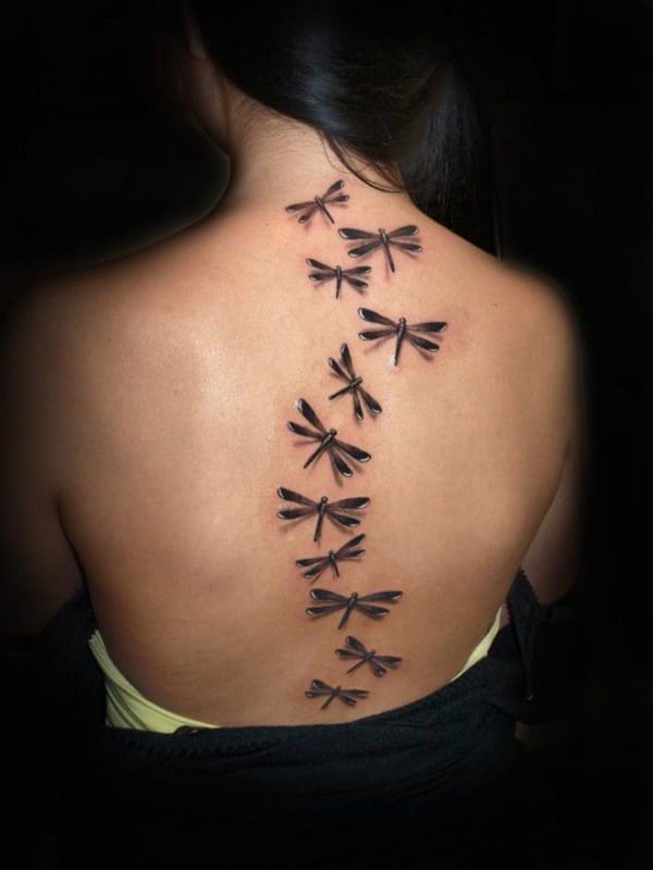 Cute and sexy dragonfly tattoo design, idea 55