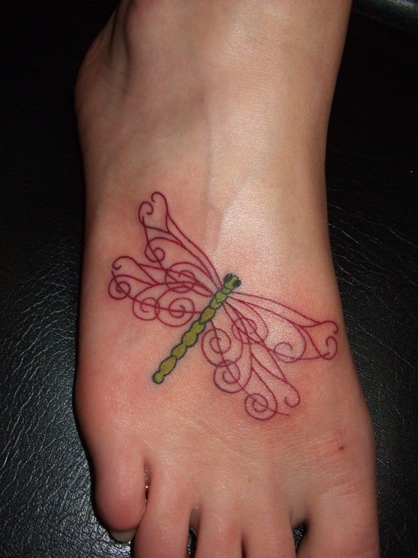 Cute and sexy dragonfly tattoo design, idea 38