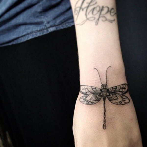 Cute and sexy dragonfly tattoo design, idea 59