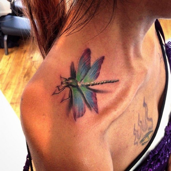 Cute and sexy dragonfly tattoo design, idea 62
