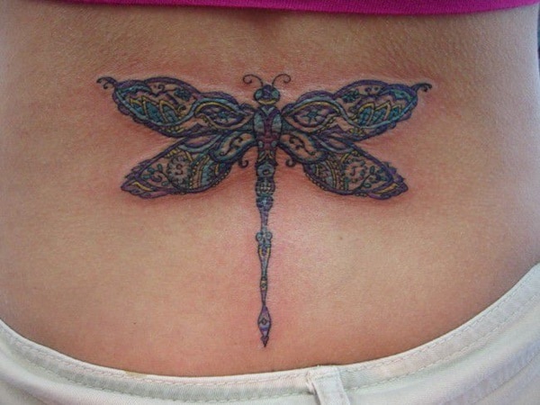 Cute and sexy dragonfly tattoo design, idea 65