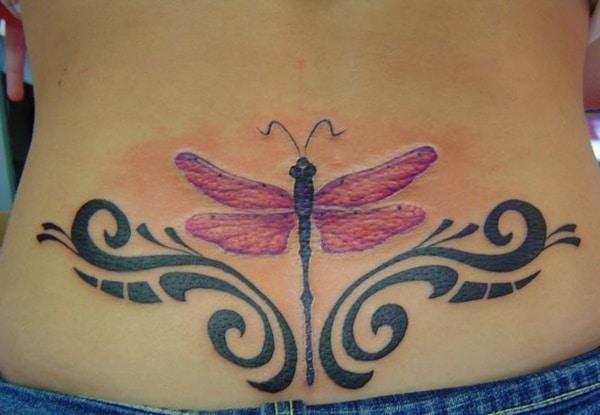 Cute and sexy dragonfly tattoo design, idea 67