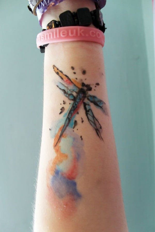 Cute and sexy dragonfly tattoo design, idea 68
