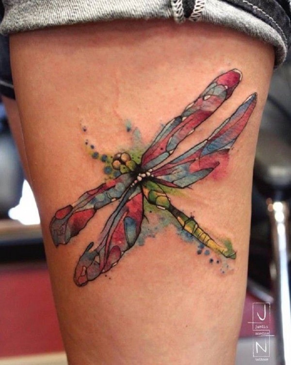Cute and sexy dragonfly tattoo design, idea 69