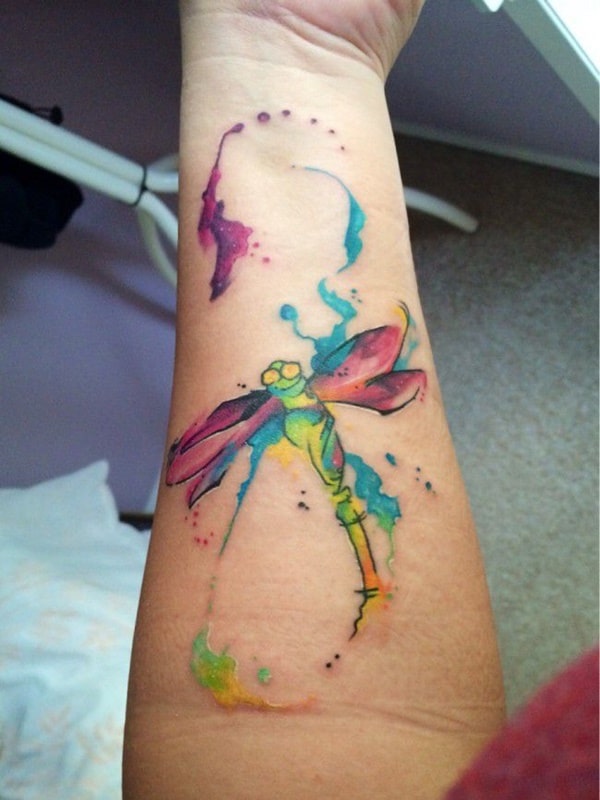 Cute and sexy dragonfly tattoo design, idea 70