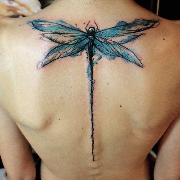 Cute and sexy dragonfly tattoo design, idea 72