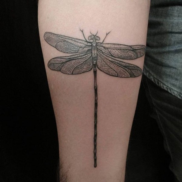 Cute and sexy dragonfly tattoo design, idea 74