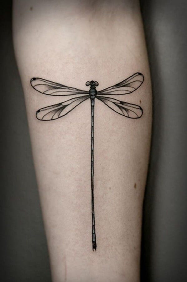 Cute and sexy dragonfly tattoo design, idea 75