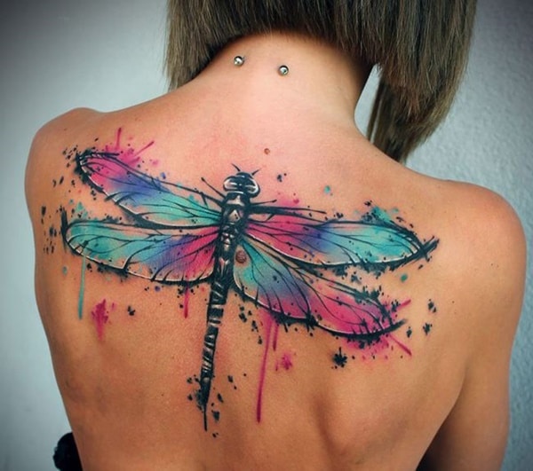 Cute and sexy dragonfly tattoo design, idea 79