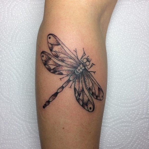 Cute and sexy dragonfly tattoo design, idea 26