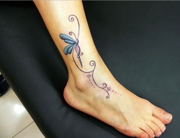 Cute and sexy dragonfly tattoo design, idea 41