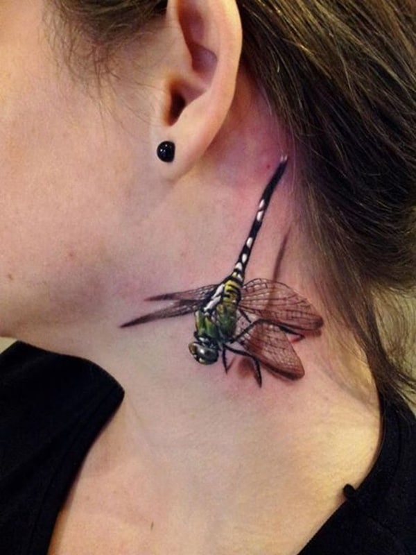 Cute and sexy dragonfly tattoo design, idea 31