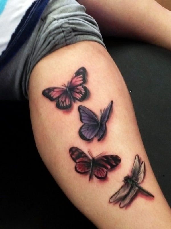 Cute and sexy dragonfly tattoo design, idea 34