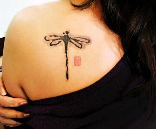Cute and sexy dragonfly tattoo design, idea 35