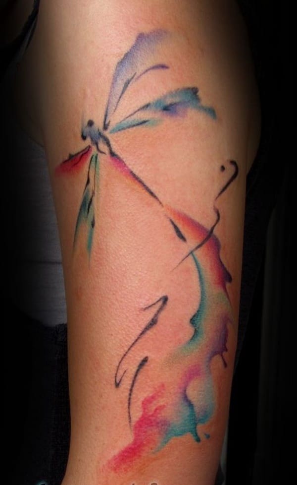 Cute and sexy dragonfly tattoo design, idea 42