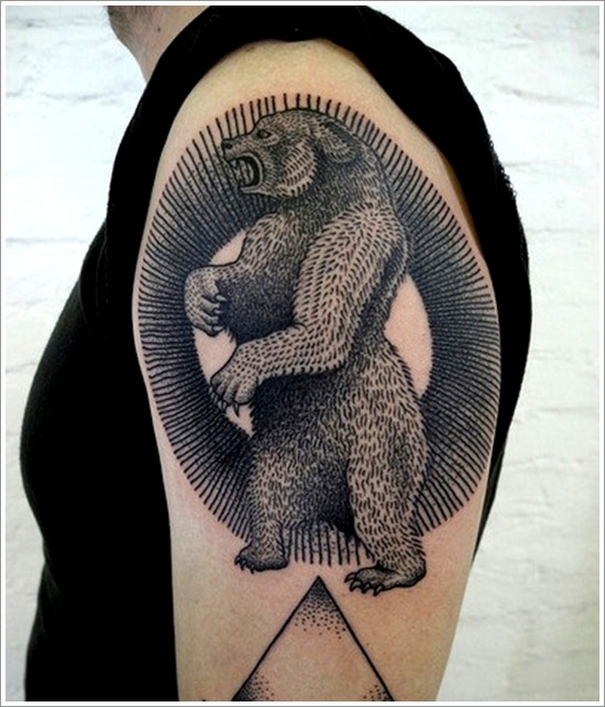 Bear tattoo design, idea 6