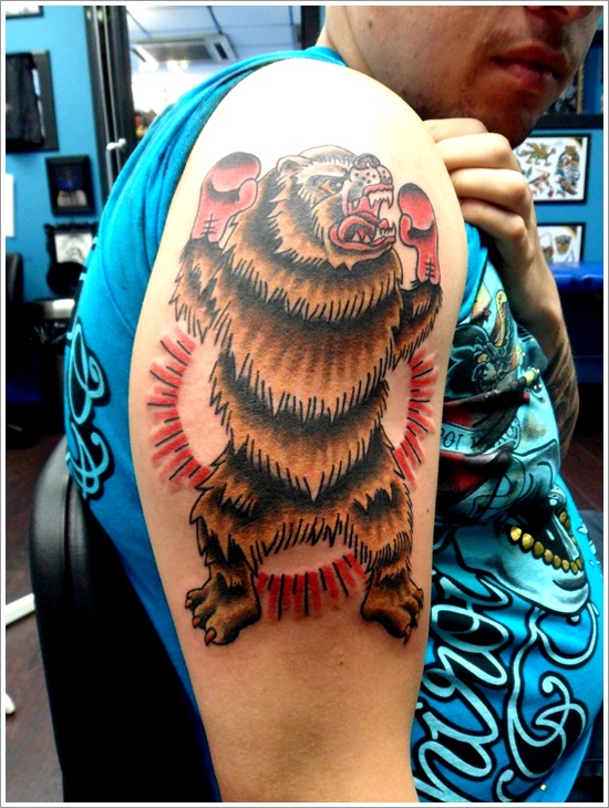 Bear tattoo design, idea 25