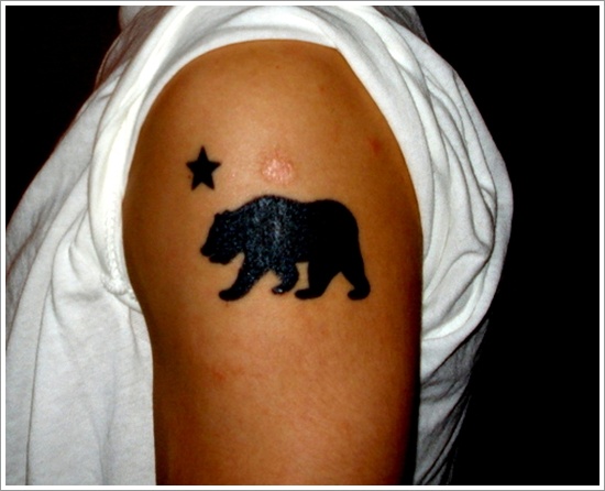 Bear tattoo design, idea 9