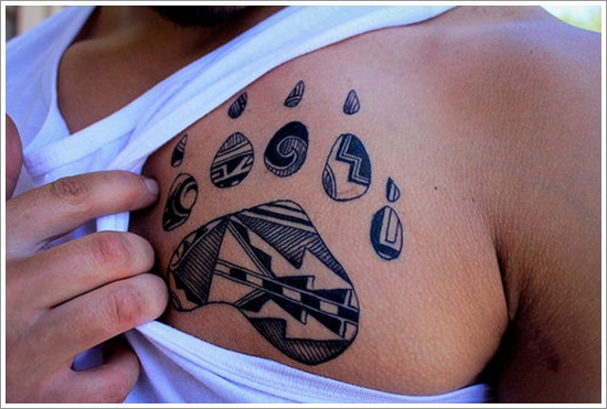 Bear tattoo design, idea 7