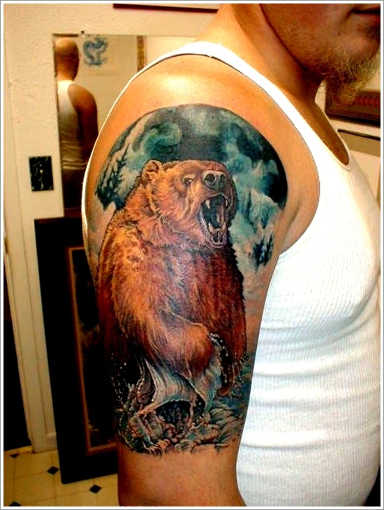 Bear tattoo design, idea 21