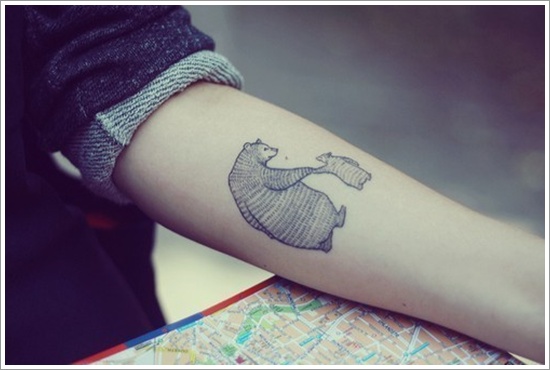 Bear tattoo design, idea 18